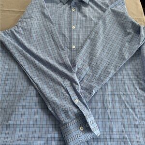 Mizzen+Main Blue Casual Button Down Shirt